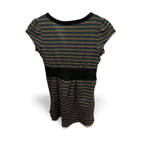 Ultra Flirt Womens Multicolor Striped Knit Top With Black Waistband Medium - Picture 4 of 5